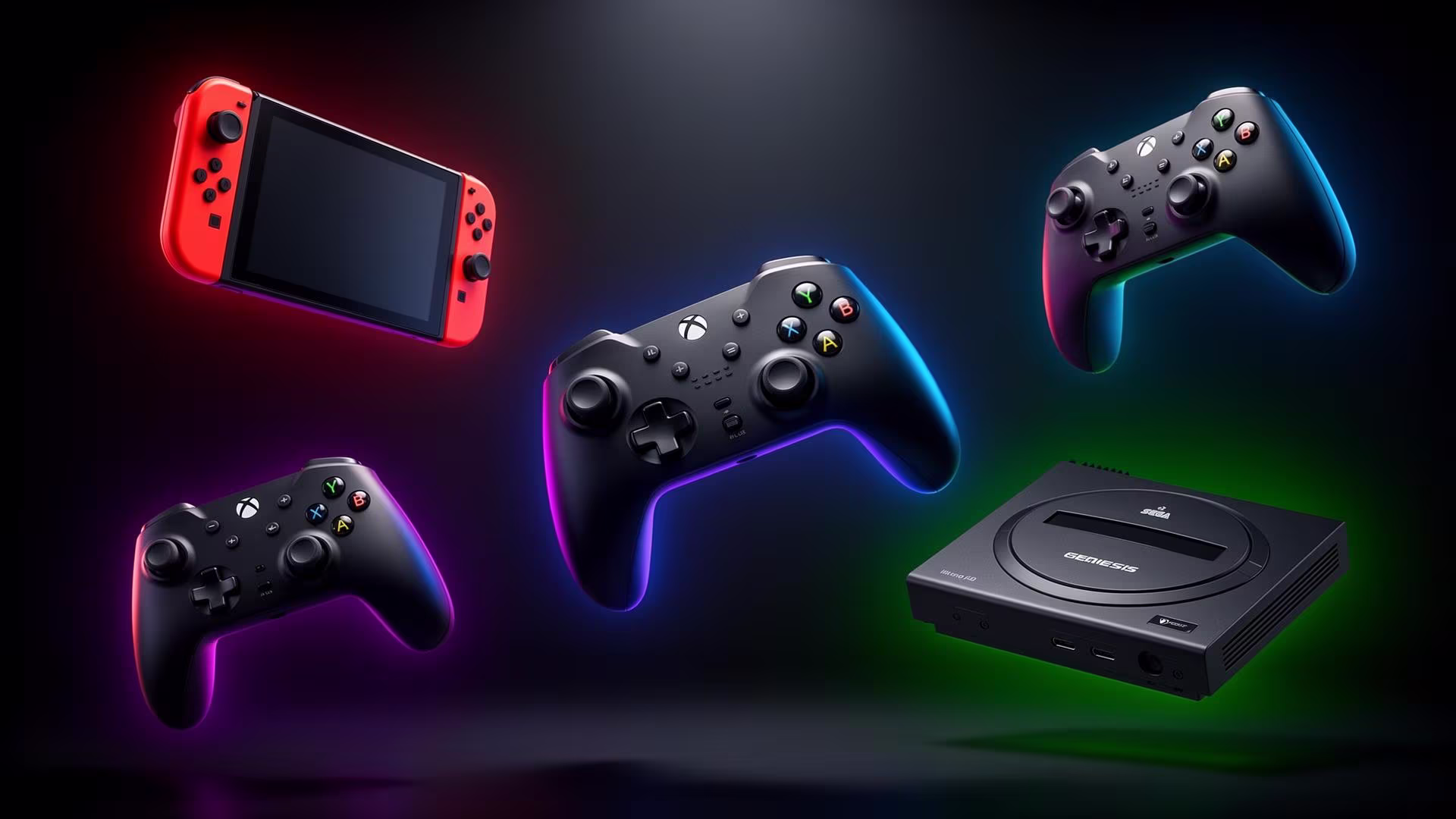 Nintendo, PlayStation, Xbox and SEGA consoles and controllers